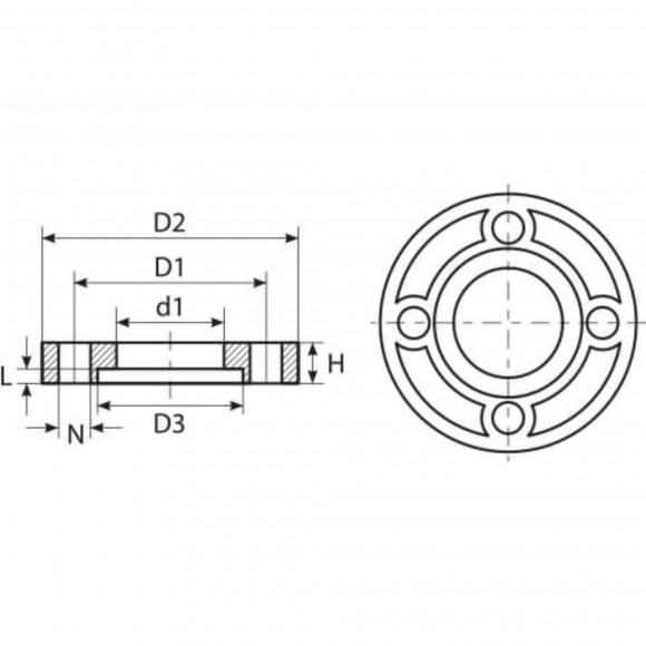 Фланец TEBO бел. PP-R пластиковый 50 (50 PN10/Ду 40) (4/48), арт. 030090903 Фланец TEBO бел. PP-R пластиковый 50 (50 PN10/Ду 40) (4/48), арт. 030090903
