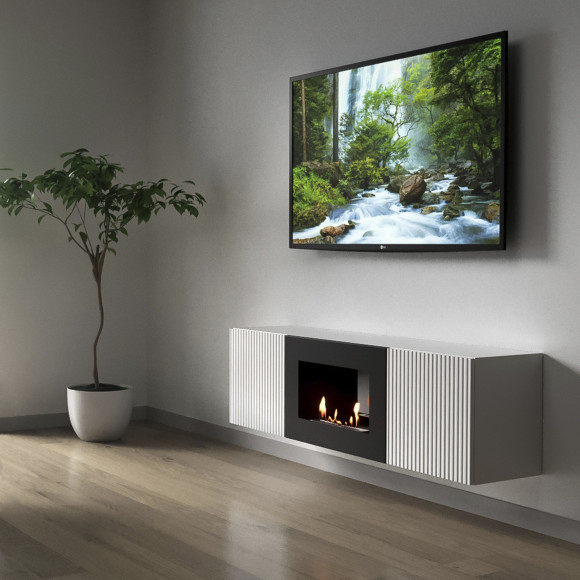 Тумба с биокамином Firelight BFP/P-1400L белая Тумба с биокамином Firelight BFP/P-1400L белая