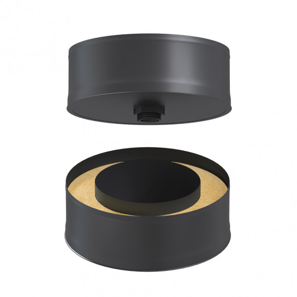 Сэндвич-заглушка конденсатоотвод BLACK (AISI 430) д.115*200 (Нержавеющая сталь AISI 430, 200х300, 0.226)