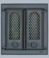 409 SVT каминная дверца со стеклом(двухстворчатая) (310х275) 