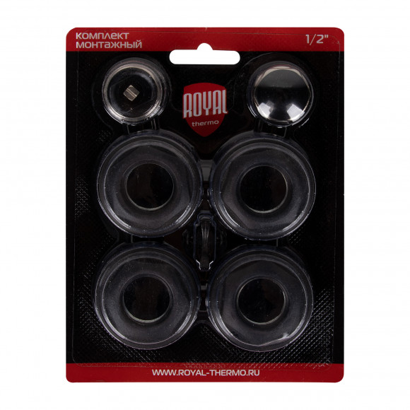 Комплект монтажный Royal Thermo 1”х 1/2" черный Комплект монтажный Royal Thermo 1”х 1/2" черный
