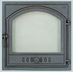 405 SVT каминная дверца со стеклом(одностворчатая) (410х410)   