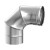 Колено нерж. (AISI 430/0,5мм) 3 секции 90* (180)