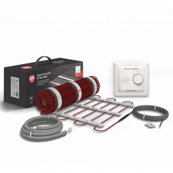 Комплект теплого пола Royal Thermo EasyFix Mat RTEM 2-180-4 с терморегулятором Basic Комплект теплого пола Royal Thermo EasyFix Mat RTEM 2-180-4 с терморегулятором Basic