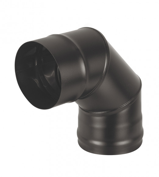 Колено BLACK (AISI 430/0,8мм) 90* 3-х секц. (115) Колено BLACK (AISI 430/0,8мм) 90* 3-х секц. (115)