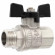 Кран VIEIR шаровый 1/2" ВВ, бабочка, никель, черный (120/12) VP220-01