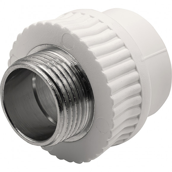 Муфта THERMOLIGHT комбинированная PP-R НР 32х1" белый (10/90) Муфта THERMOLIGHT комбинированная PP-R НР 32х1" белый (10/90)