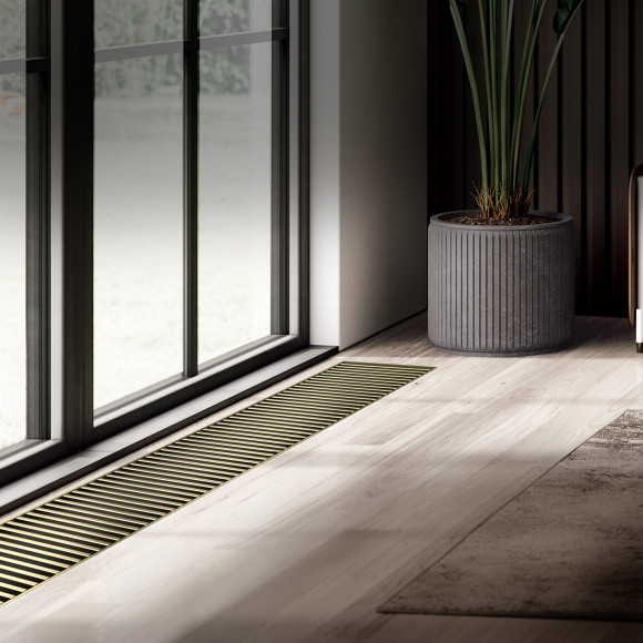 Конвектор внутрипольный Royal Thermo ATRIUM TURBO-90/400/1900-DG-U-AU Конвектор внутрипольный Royal Thermo ATRIUM TURBO-90/400/1900-DG-U-AU
