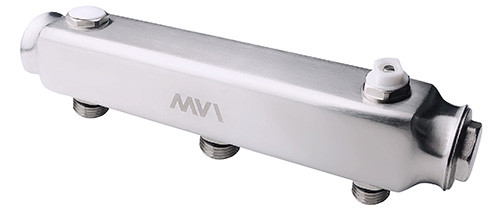 Коллектор из нержавеющей стали MVI, м\ц 100мм, 1 1/4"x1/2", 5 выходов Коллектор из нержавеющей стали MVI, м\ц 100мм, 1 1/4"x1/2", 5 выходов