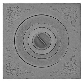 Плита чугунная печная под казан П1-6 с рисунком (600х600мм)   
