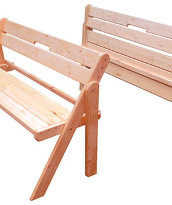 Скамейка  складная деревянная со спинкой