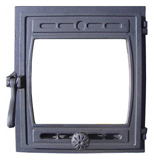 Дверка топочная чугунная ДТГ-8С герм. крашеная без стекла (290х325мм) RLK6110  