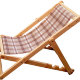Кресло-шезлонг деревянное складное (ткань)