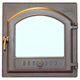 LK 305 дверка топочная со стеклом (410х410)