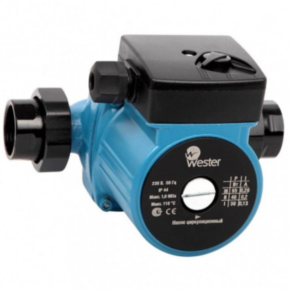 Насос Wester WCP 25-60G 130 мм (с гайками) Насос Wester WCP 25-60G 130 мм (с гайками)